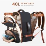 Travel Backpack for TSA Flights - 40L, Waterproof