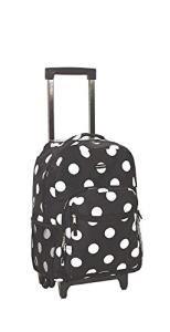 17-Inch Black Dot Rockland Rolling Backpack