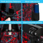 Men's 3PCS Graffiti Rolling Backpack, 19 Inches