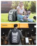 Aviation Laptop Backpack with USB Charger Hole - Grey