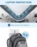Aviation Laptop Backpack with USB Charger Hole - Grey