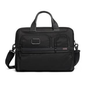 TUMI Alpha 3 Expandable Laptop Briefcase - Black