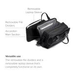 TUMI Alpha 3 Expandable Laptop Briefcase - Black