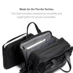 TUMI Alpha 3 Expandable Laptop Briefcase - Black