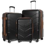 TILYMOL 3-Piece Spinner Luggage Set - Black