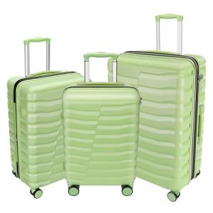 3-Piece Lightweight Spinner Luggage Set - Avocado Green