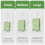 3-Piece Lightweight Spinner Luggage Set - Avocado Green