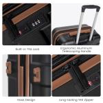 TILYMOL 3-Piece Spinner Luggage Set - Black