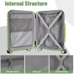 3-Piece Lightweight Spinner Luggage Set - Avocado Green