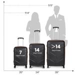 TILYMOL 3-Piece Spinner Luggage Set - Black