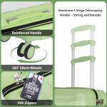 3-Piece Lightweight Spinner Luggage Set - Avocado Green