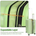 3-Piece Lightweight Spinner Luggage Set - Avocado Green