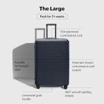 Away Large Checked Suitcase, Jet Black