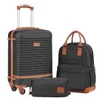 Coolife 3-Piece Lightweight Hardshell Luggage Set
