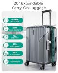 BAGSMART Expandable Carry-On Luggage with Wheels