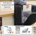 Lightweight Expandable Carry-On Luggage with Spinner Wheels