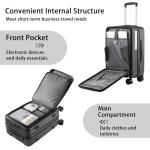 Lightweight Expandable Carry-On Luggage with Spinner Wheels