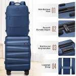 UKEIN 3-Piece Hardshell Luggage Set with Backpack