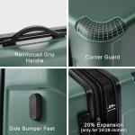 Merax 6-Piece Lightweight Green Hardshell Luggage Set