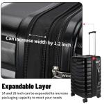 WireHot Lightweight 3-Piece Hardshell Luggage Set