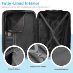 LARVENDER Expandable Lightweight Leopard Print Luggage Set