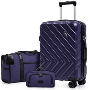 Eeeza 3-Piece Hardshell Luggage Set with Wheels