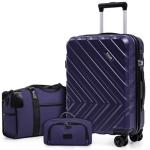 Eeeza 3-Piece Hardshell Luggage Set with Wheels