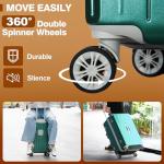 3-Piece Sage Green Carry-On Luggage Set