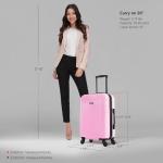 DUKAP Inception 20-Inch Pink Spinner Luggage
