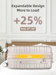 LARVENDER 6-Piece Expandable Suitcase Set - Champagne