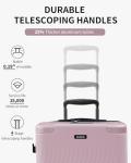 Expandable 24" Eco-Friendly Carry-On Luggage in Pink