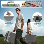 Krute 28-Inch Hardshell Checked Spinner Suitcase