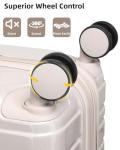 LARVENDER 6-Piece Expandable Suitcase Set - Champagne