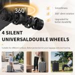 Krute 28-Inch Hardshell Checked Spinner Suitcase