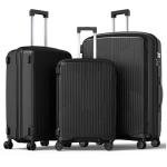 Nazhura 3-Piece Hardside Luggage Set in Dark Grey