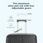 Nazhura 3-Piece Hardside Luggage Set in Dark Grey