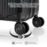 Nazhura 3-Piece Hardside Luggage Set in Dark Grey