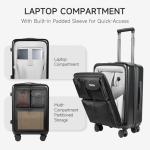 22" Expandable Carry-On Luggage with USB Port