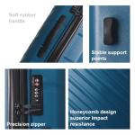 Furrnook Blue 3-Piece Hardside Luggage Set