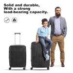 Nazhura 3-Piece Hardside Luggage Set in Dark Grey