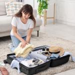 Nazhura 3-Piece Hardside Luggage Set in Dark Grey