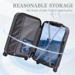 Merax 3-Piece Hardshell Luggage Set with Wheels