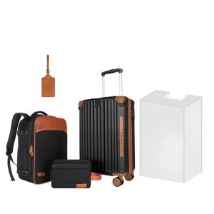 Vintage Style Airline Approved Carry-On Luggage Set