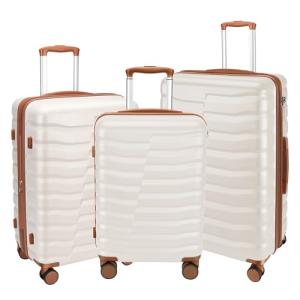 Lightweight 3-Piece Hardside Luggage Set with Spinner Wheels