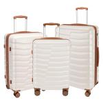 Lightweight 3-Piece Hardside Luggage Set with Spinner Wheels