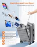 Island Elephant Expandable Carry-On Luggage with USB Charger