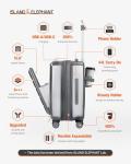Island Elephant Expandable Carry-On Luggage with USB Charger