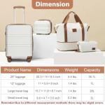 4-Piece Kono Hardside Carry-On Luggage Set