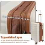 Lightweight 3-Piece Hardside Luggage Set with Spinner Wheels