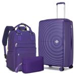 Lavender Expandable 3-Piece Hardshell Luggage Set